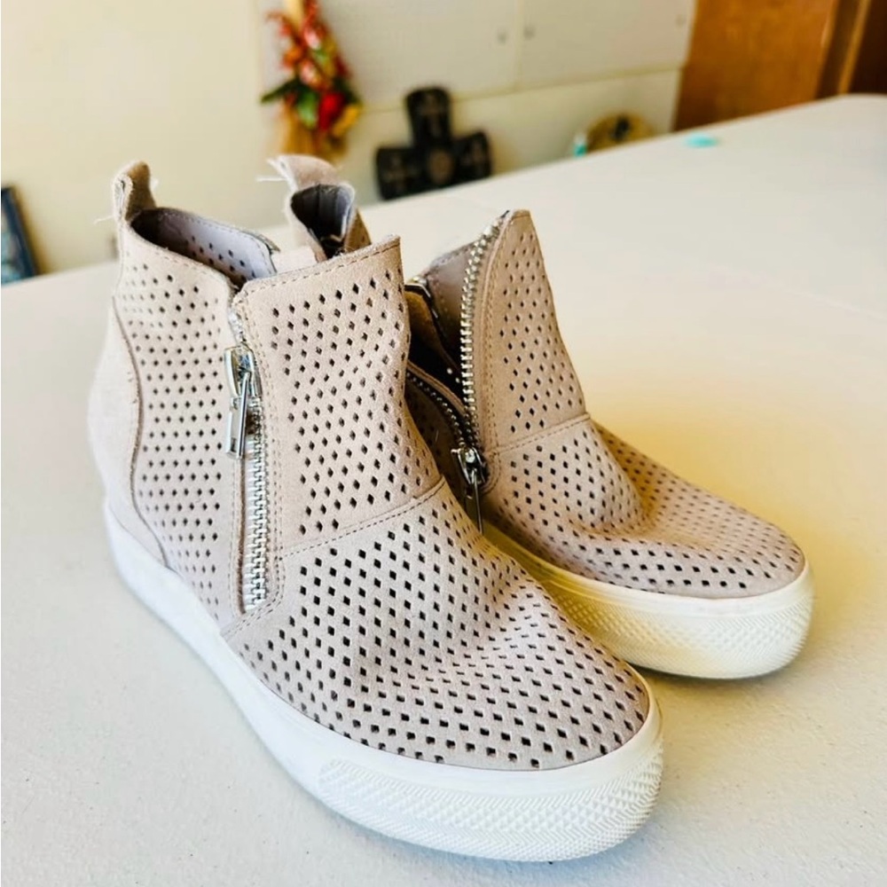 Steve Madden Perforated High-Top Sneakers